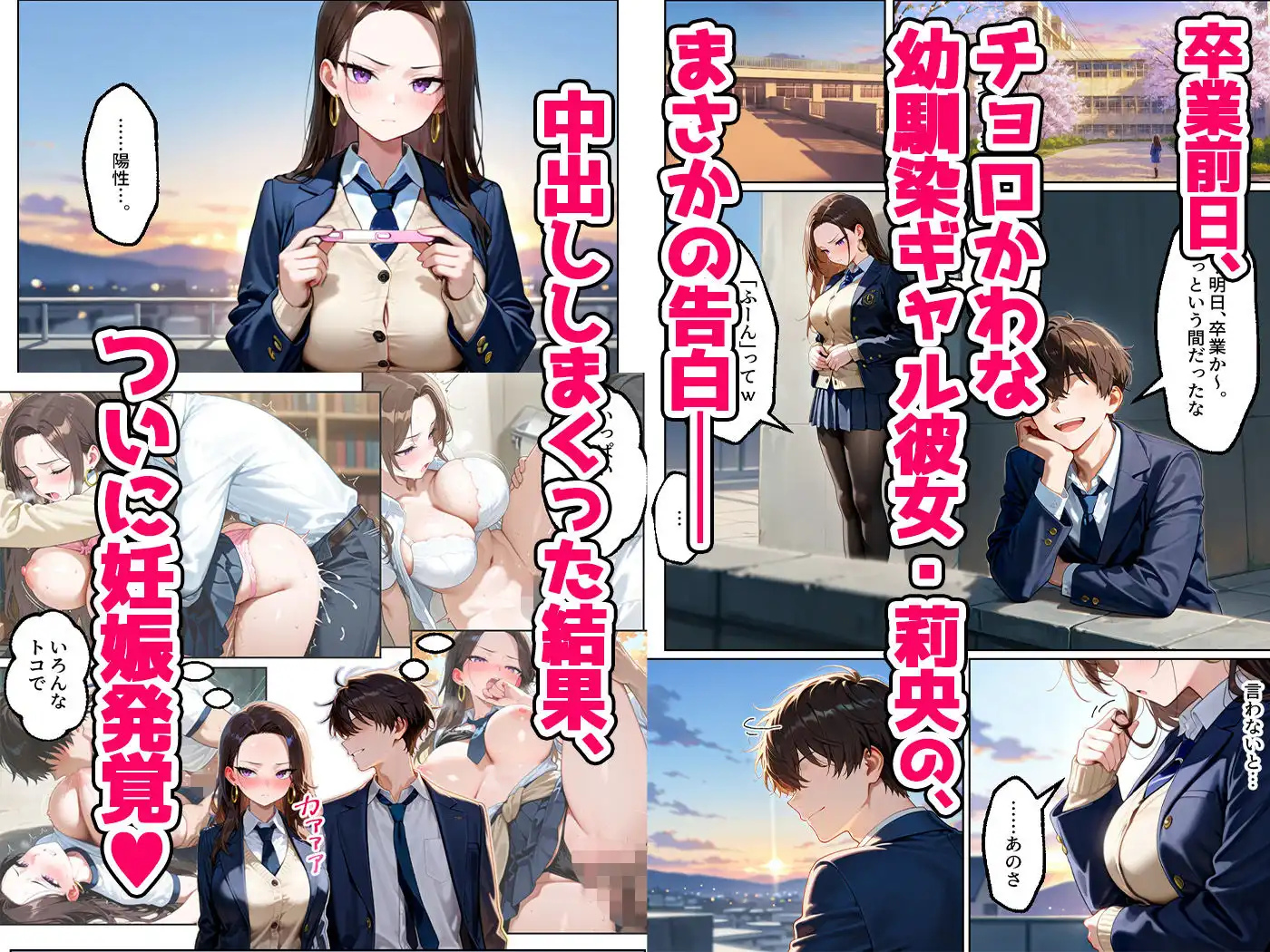 強気だけど実はチョロすぎる幼馴染ギャルー卒業・妊娠編ー - サンプル1