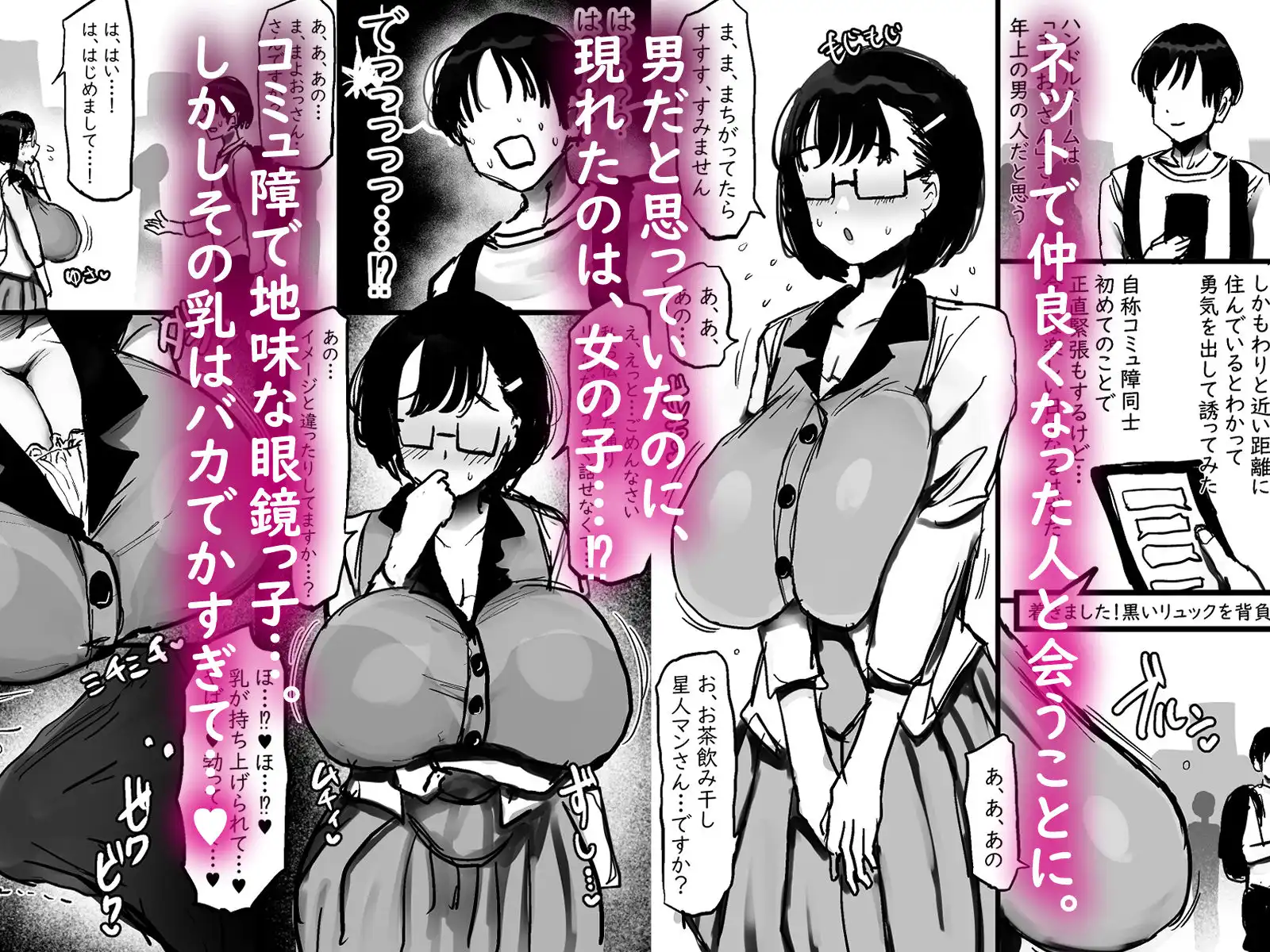 ネットで知り合った地味眼鏡爆乳とお友達交尾しちゃう話 - サンプル1