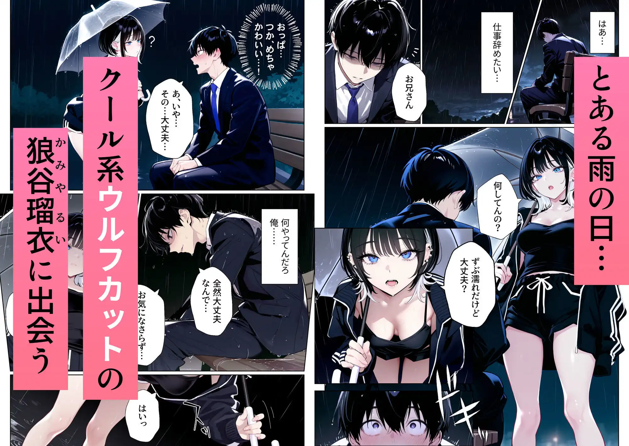 ウルフカットお姉さんを元カレから救出→即イチャラブ中出しご褒美SEX解禁 - サンプル2