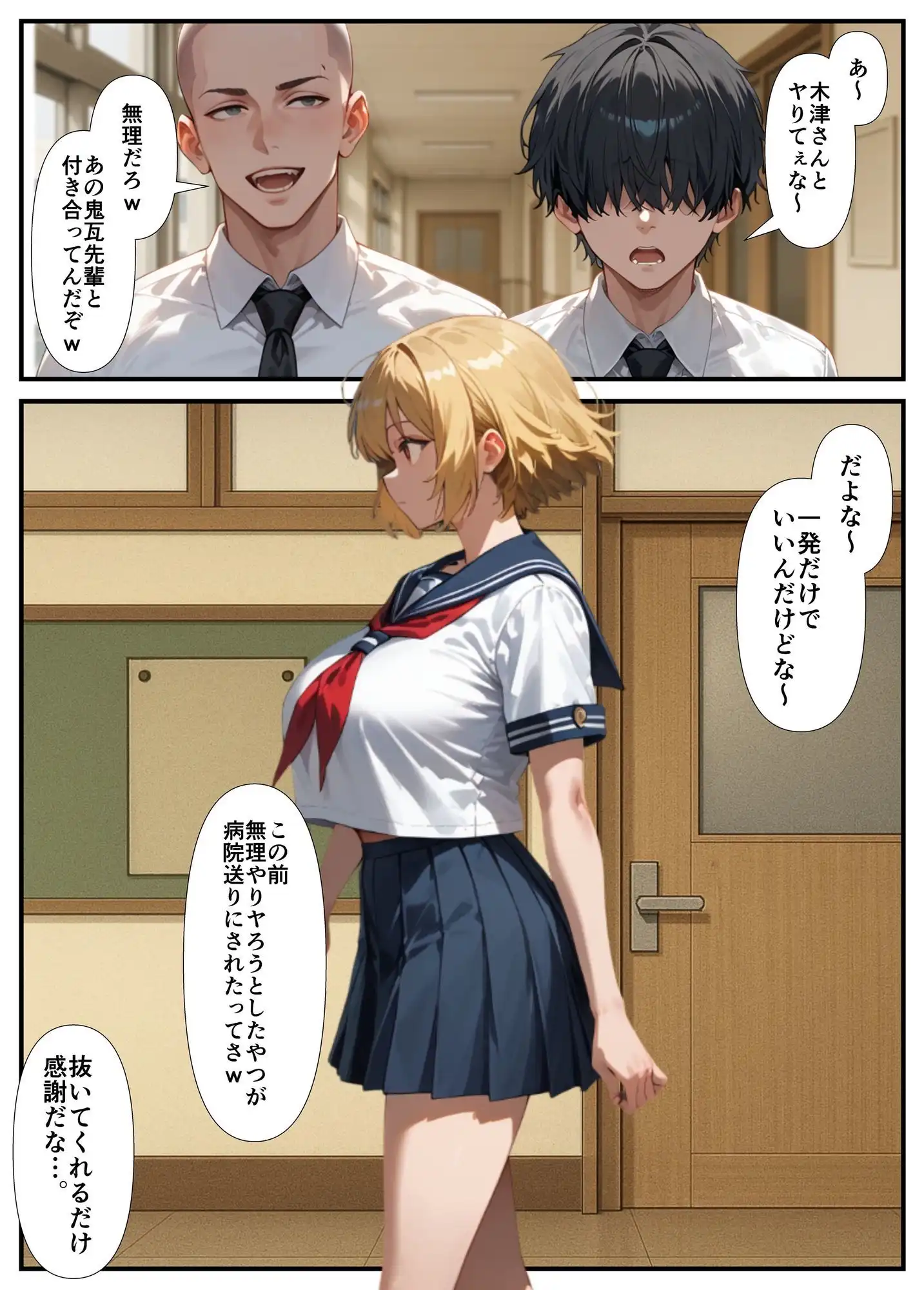 巨乳ギャルが先輩彼氏と教室でセックス!? 撮影に成功した俺はこれをネタに本番の交渉をするwww - サンプル6