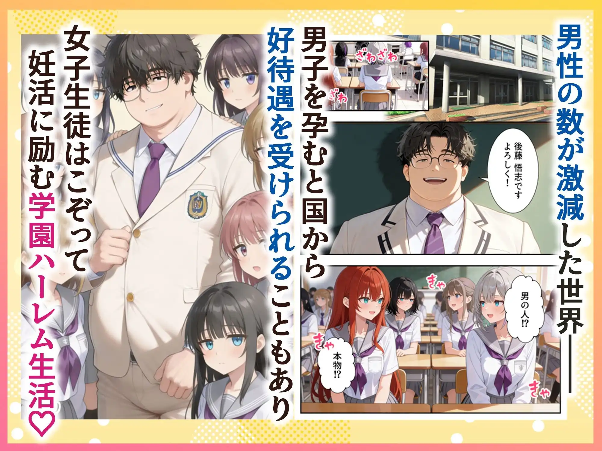 妊活ハーレム学園2 〜イケメンに全部奪われたけど転校したらまたデブス俺がチンポ王に!〜 - サンプル1