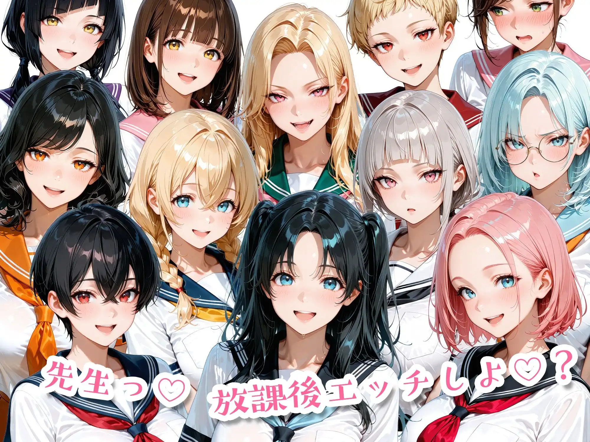 12人のセーラー服生徒とセックスし放題な教師 - サンプル10