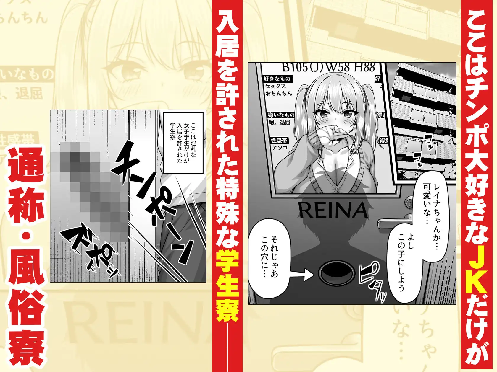 ここはチンポ大好きなJKだらけと噂の風俗寮 - サンプル1